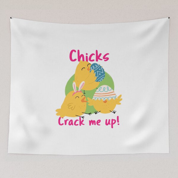 Item preview, Chicks Crack Me Up! #chicken #chicks #easter #egg #yellow designed and sold by Fanybany.