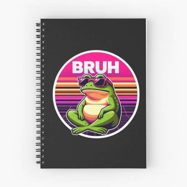 Item preview, Bruh Frog Retro Synthwave Meme designed and sold by crazygoose30.
