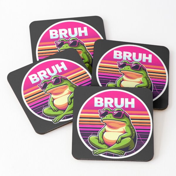 Item preview, Bruh Frog Retro Synthwave Meme designed and sold by crazygoose30.