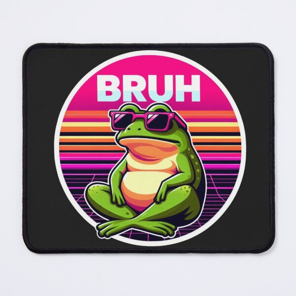 Item preview, Bruh Frog Retro Synthwave Meme designed and sold by crazygoose30.