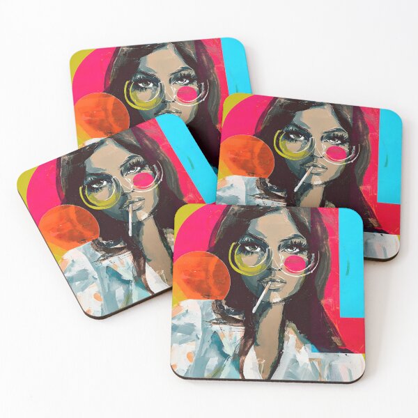 Item preview, Embrace Bold Pop Art Style with a Fashionable Woman in Oversized Round Glasses designed and sold by OlfactoART Studio.