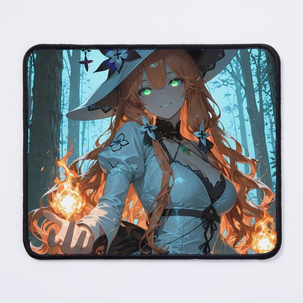Item preview, KAEDE Anime Waifu Witch Casting Enchanted Forest Spell designed and sold by BorgSpareParts.