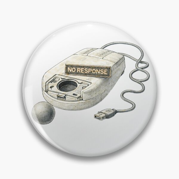 Item preview, Retro Ball Mouse – No Response Sticker Illustration designed and sold by Felixuss.