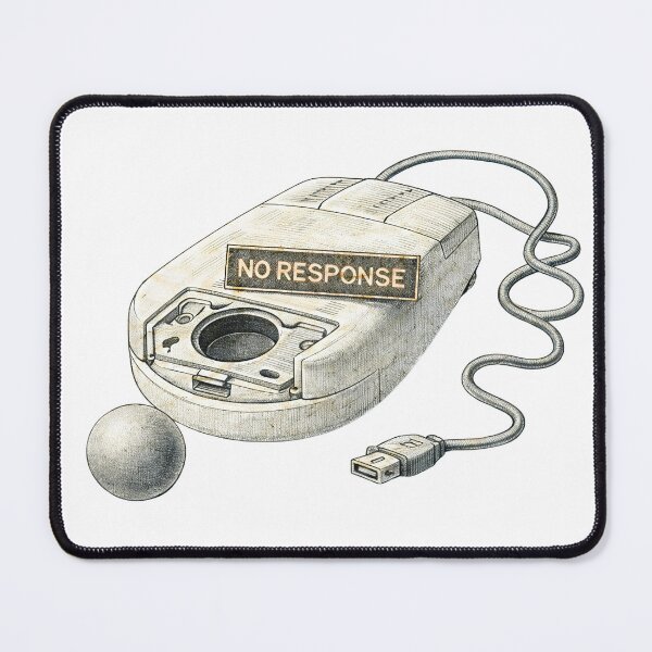 Item preview, Retro Ball Mouse – No Response Sticker Illustration designed and sold by Felixuss.