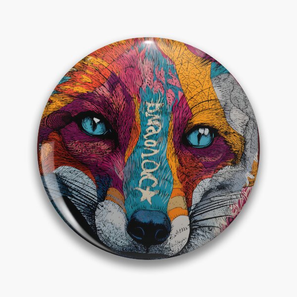 Item preview, Celebrate Wildlife Freedom with a Psychedelic Fox in Vivid Colors and Born Free Message designed and sold by OlfactoART Studio.