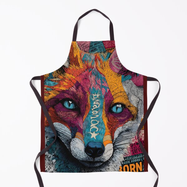 Item preview, Celebrate Wildlife Freedom with a Psychedelic Fox in Vivid Colors and Born Free Message designed and sold by OlfactoART Studio.