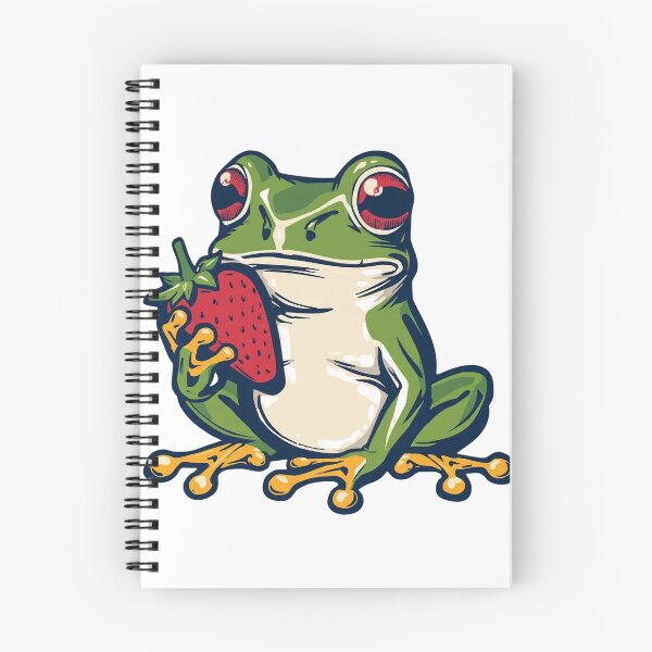 Item preview, Cute Frog with Strawberry designed and sold by Retro-Bloom.