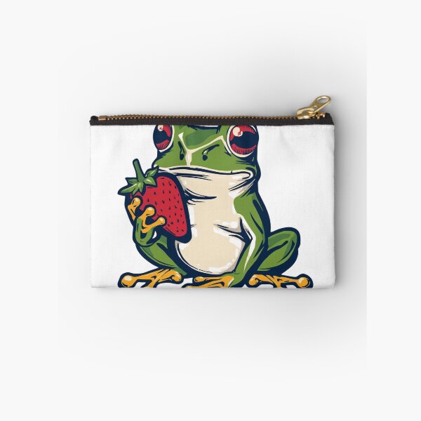 Item preview, Cute Frog with Strawberry designed and sold by Retro-Bloom.