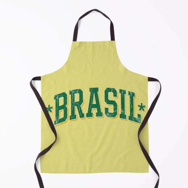 Item preview, Brasil Retro Varsity Typography - Vintage Green and Yellow Brazil Sports Art designed and sold by Wild-way Art.