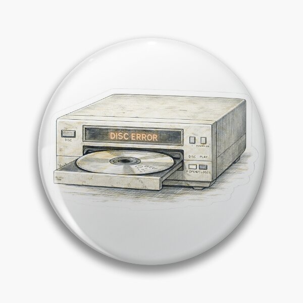 Item preview, Retro CD Player – Disc Error Sticker Illustration designed and sold by Felixuss.