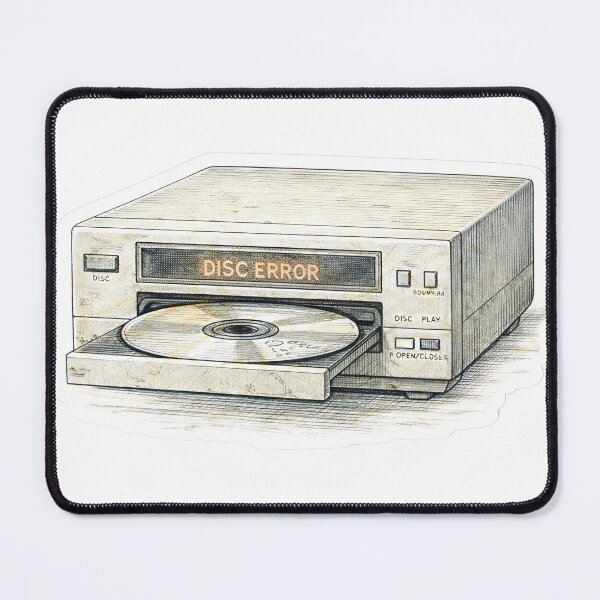 Item preview, Retro CD Player – Disc Error Sticker Illustration designed and sold by Felixuss.