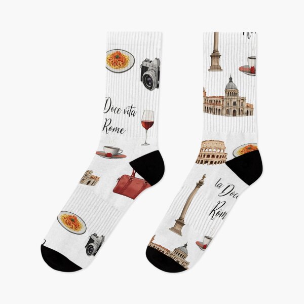 Item preview, Copy of Watercolor clipart of Rome featuring famous landmarks, food, drinks, and items related to Italian culture designed and sold by SpaceartLilu.
