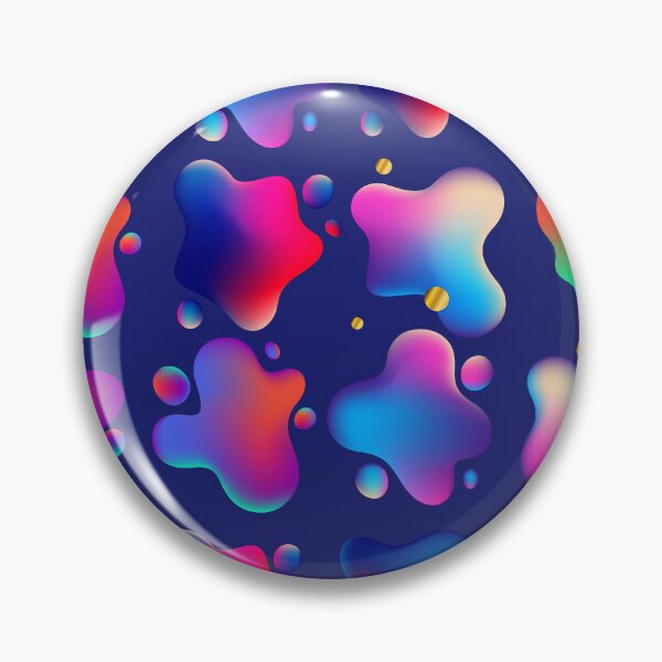 Item preview, Vibrant Neon 3D Liquid Gradient Blobs with Gold Accents designed and sold by SolutionsArt.