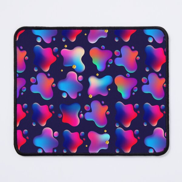 Item preview, Vibrant Neon 3D Liquid Gradient Blobs with Gold Accents designed and sold by SolutionsArt.