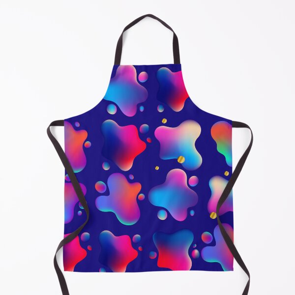 Item preview, Vibrant Neon 3D Liquid Gradient Blobs with Gold Accents designed and sold by SolutionsArt.