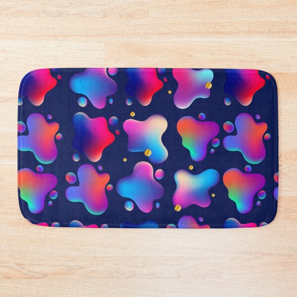 Item preview, Vibrant Neon 3D Liquid Gradient Blobs with Gold Accents designed and sold by SolutionsArt.
