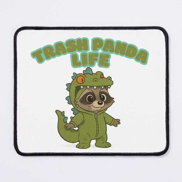 Item preview, Adorable Raccoon in Dinosaur Onesie - "Trash Panda Life“ designed and sold by BunnyFogCo.