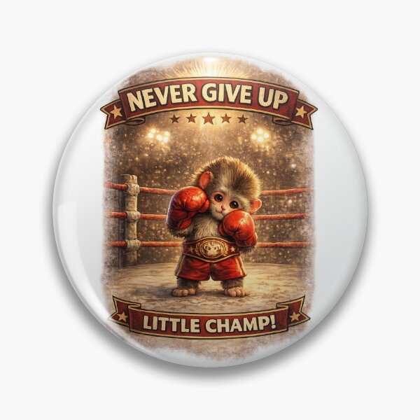 Item preview, Punch Monkey Little Champ – Never Give Up Cute Baby Macaque Boxer Illustration designed and sold by The Engineer.