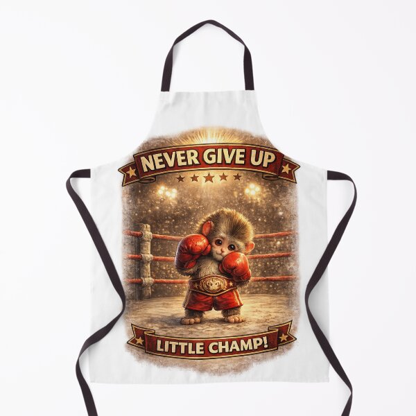 Item preview, Punch Monkey Little Champ – Never Give Up Cute Baby Macaque Boxer Illustration designed and sold by The Engineer.