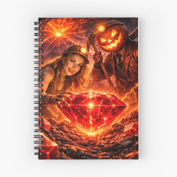 Item preview, Headless Horseman Ruby Inferno – Volcano Fantasy Halloween Art designed and sold by TheHorsemanRidesAgain.