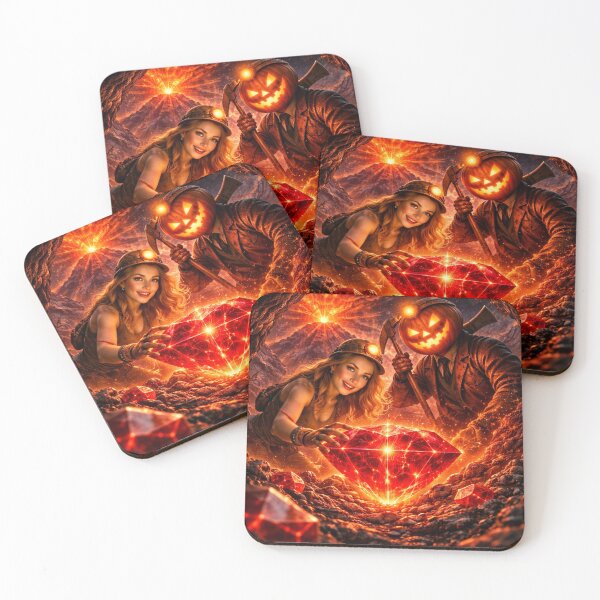 Item preview, Headless Horseman Ruby Inferno – Volcano Fantasy Halloween Art designed and sold by TheHorsemanRidesAgain.
