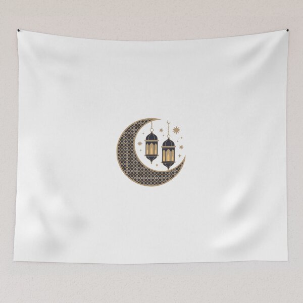 Item preview, Ramadan Mubarak Islamic Crescent Moon & Lantern Design designed and sold by SHop25souka.
