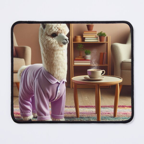 Item preview, Alba the Alpaca in Purple Pajamas designed and sold by SamViralZoo.