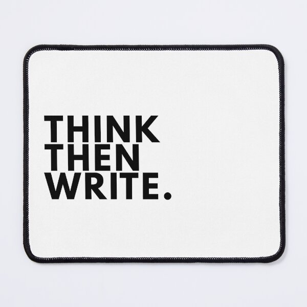 Item preview, Think Then Write Minimal Writer Manifesto Typography Poster designed and sold by PKDWriterMerch.