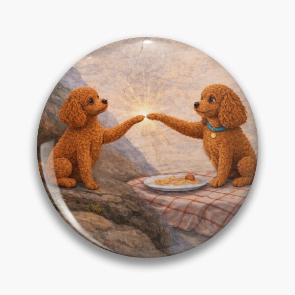 Item preview, Toy Poodle Creation – Funny Renaissance Poodle Art Inspired by Creation of Adam designed and sold by ToyPoodleClub.