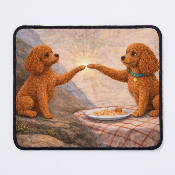 Item preview, Toy Poodle Creation – Funny Renaissance Poodle Art Inspired by Creation of Adam designed and sold by ToyPoodleClub.