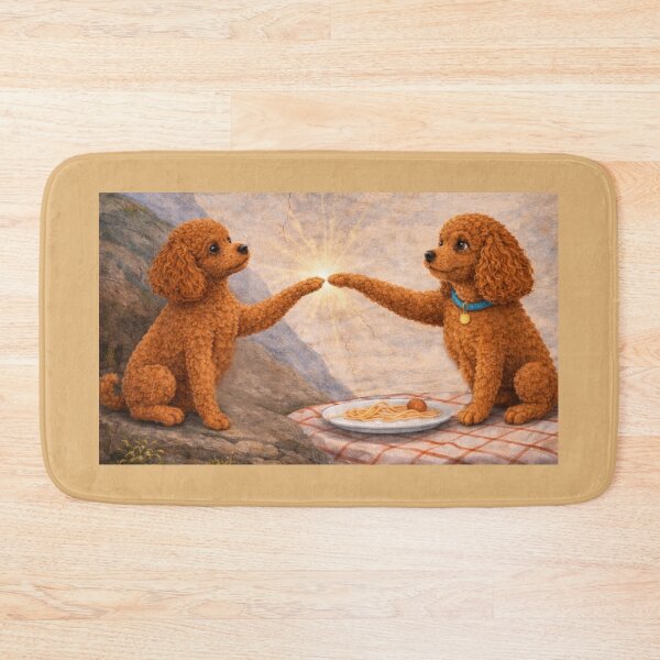 Item preview, Toy Poodle Creation – Funny Renaissance Poodle Art Inspired by Creation of Adam designed and sold by ToyPoodleClub.