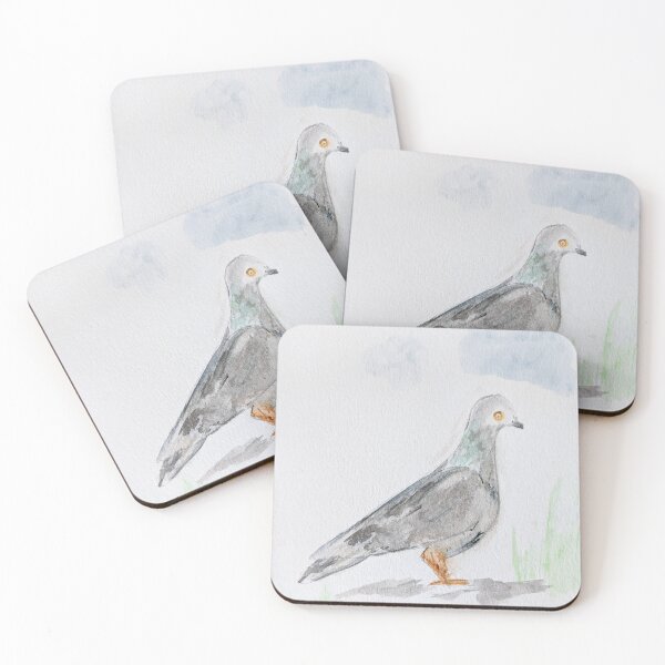 Item preview, Watercolor Cootiful  Gray Pigeon designed and sold by Cessy Kaplan.