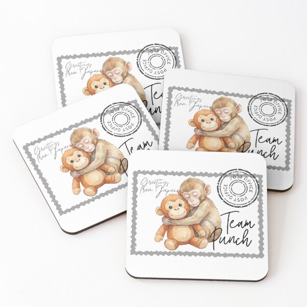 Item preview, Team Punch Ichikawa Zoo Monkey Meme – Viral Japanese Macaque Plush Toy Design designed and sold by ArcticFoxStudio.