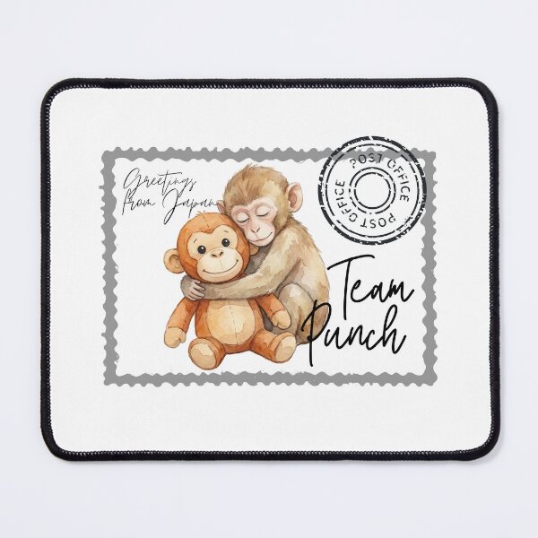 Item preview, Team Punch Ichikawa Zoo Monkey Meme – Viral Japanese Macaque Plush Toy Design designed and sold by ArcticFoxStudio.