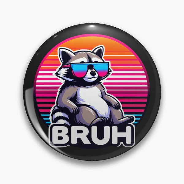 Item preview, Bruh Raccoon Vaporwave Sunset Meme designed and sold by crazygoose30.