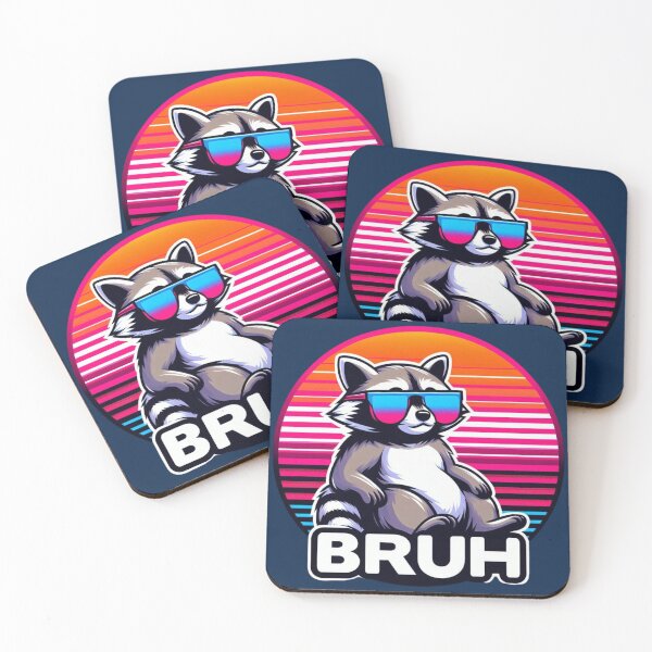 Item preview, Meme de atardecer de Vaporwave de Bruh Raccoon designed and sold by crazygoose30.