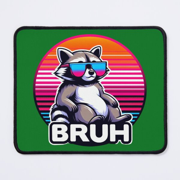 Item preview, Meme de atardecer de Vaporwave de Bruh Raccoon designed and sold by crazygoose30.