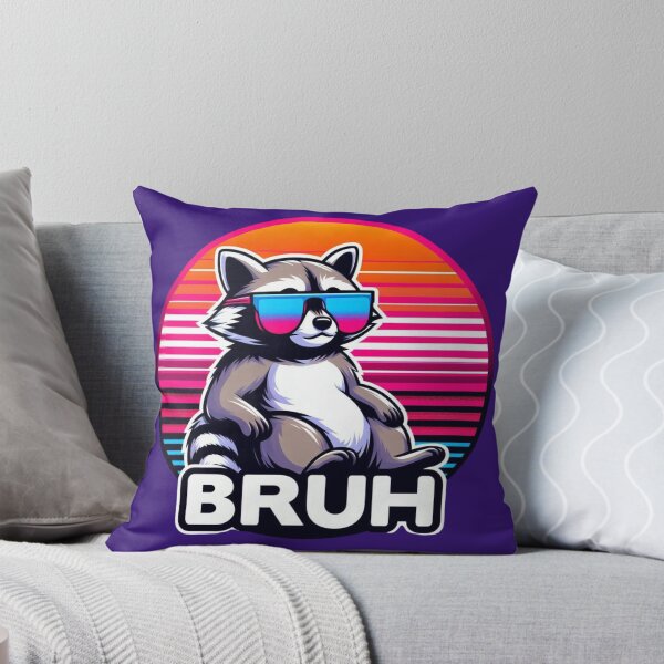 Item preview, Meme de atardecer de Vaporwave de Bruh Raccoon designed and sold by crazygoose30.