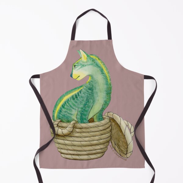Item preview, Hand Drawn Cat Snake Plant Mashup in a Basket designed and sold by Julia O'Shaughnessy.