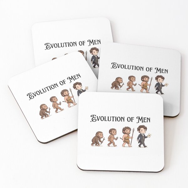 Item preview, Cute Evolution Of Men Mr Darcy Jane Austen Chibi designed and sold by Fenay Designs.