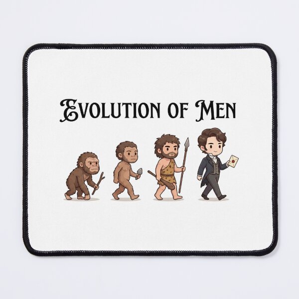 Item preview, Cute Evolution Of Men Mr Darcy Jane Austen Chibi designed and sold by Fenay Designs.
