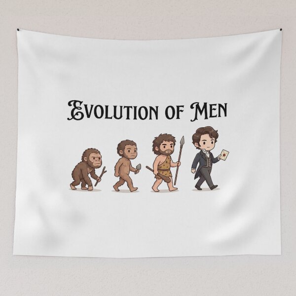 Item preview, Cute Evolution Of Men Mr Darcy Jane Austen Chibi designed and sold by Fenay Designs.