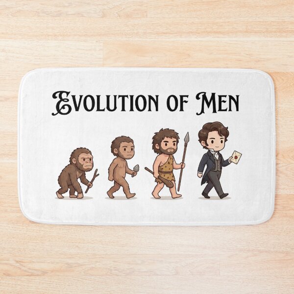 Item preview, Cute Evolution Of Men Mr Darcy Jane Austen Chibi designed and sold by Fenay Designs.