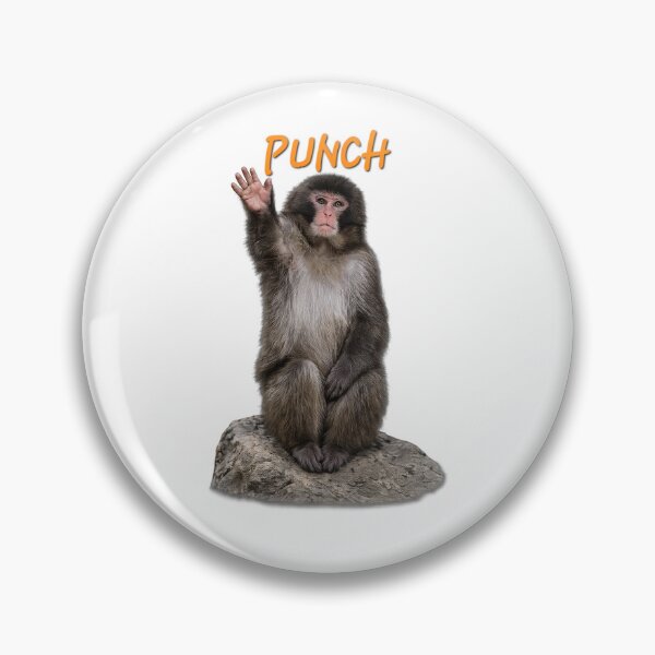 Item preview, Punch Monkey Waving his hand . Viral Cute Baby Monkey Meme, Funny Monkey Lover Gift designed and sold by TuyaArts.