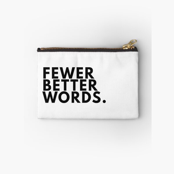 Item preview, Fewer Better Words Minimal Writer Manifesto Typography Poster designed and sold by PKDWriterMerch.