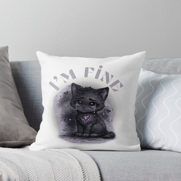 Artikelvorschau, Mir geht's gut, süße traurige Katze entworfen und verkauft von Lavender-Kitty.