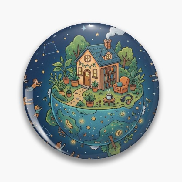 Item preview, Introvert Comfort Zone Planet Illustration designed and sold by Quiet Mode Studio.