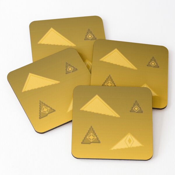 Item preview, Yellow background print with pyramids. Pixel art. designed and sold by YaroshMaria.