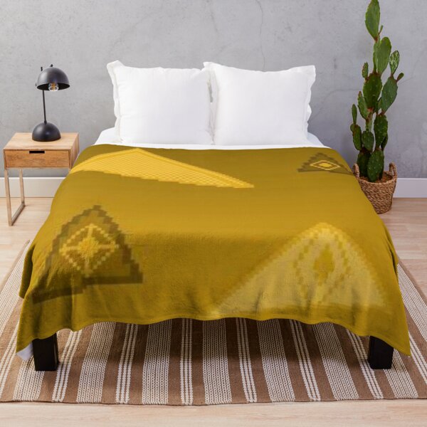 Item preview, Yellow background print with pyramids. Pixel art. designed and sold by YaroshMaria.