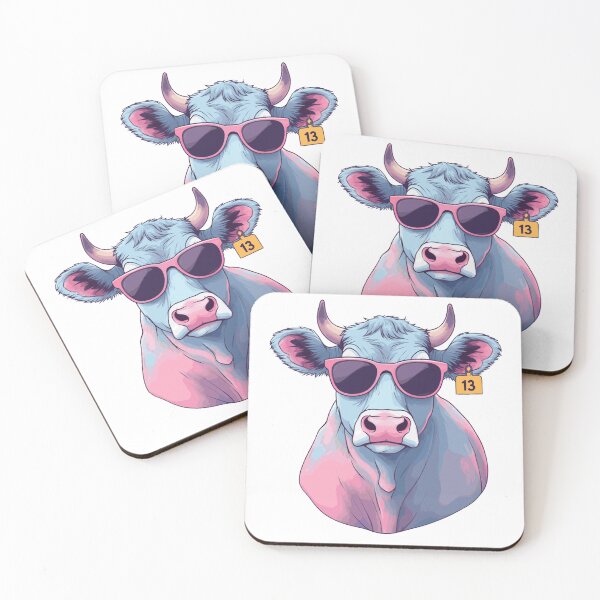 Item preview, Cow 13 Vaporwave Sunglasses Cool Factor designed and sold by storethirteen.